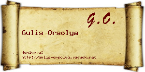 Gulis Orsolya névjegykártya